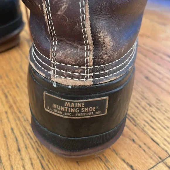L.L. Bean Men's Dark Brown Maine hunting boot.  Size 13 - Picture 3 of 8
